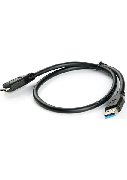 30 cm Siyah Mini Taşınabilir USB 3.0 Erkek A'dan Mikro B'ye Veri Kablosu Kablosu Kurşun Tel Harici Sabit Disk Disk (Yurt Dışından)