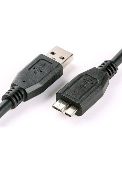 30 cm Siyah Mini Taşınabilir USB 3.0 Erkek A'dan Mikro B'ye Veri Kablosu Kablosu Kurşun Tel Harici Sabit Disk Disk (Yurt Dışından)