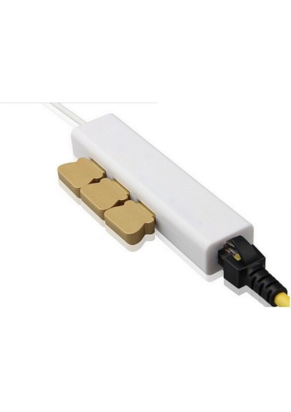 Macbook ve Chromebook Için Ethernet Ağ Lan Adaptörlü USB 3.1 Tip C Usb-C Çoklu 3 Bağlantı Noktalı Hub (Yurt Dışından)