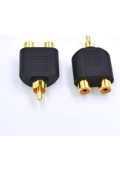 2 Adet/grup Rca Y Splitter Adaptörü 2 Kadın 1 Erkek Ses Video Av Tv Kablosu Dönüştürücü (Yurt Dışından)