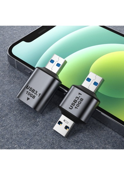 USB Tip C 3.1 - USB 3.1 Adaptör Erkek Dişi Dönüştürücü Usb3.1 Gen 2 Şarj Verileri Yüksek Hızlı Aktarım Konektörü 10 Gbps (Yurt Dışından)