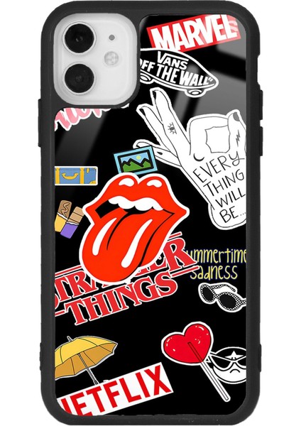 Apple iPhone 11 Sticker Tasarımlı Glossy Telefon Kılıfı