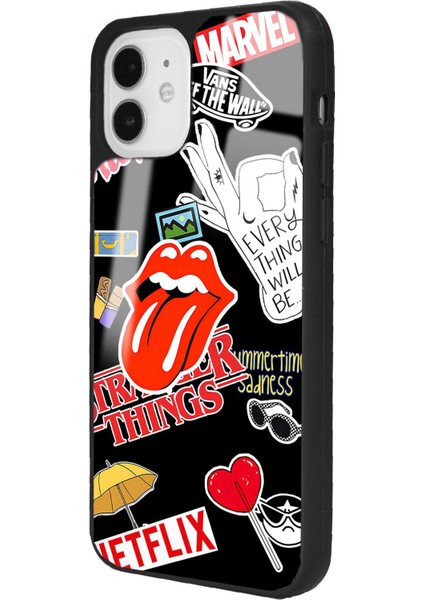 Apple iPhone 11 Sticker Tasarımlı Glossy Telefon Kılıfı
