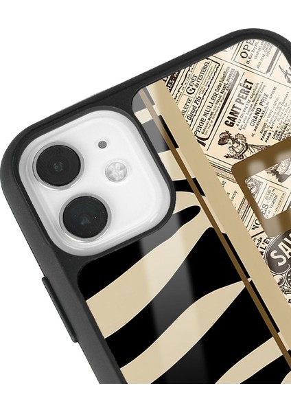 Apple iPhone 11 Zebra Gazete Tasarımlı Glossy Telefon Kılıfı modelleri