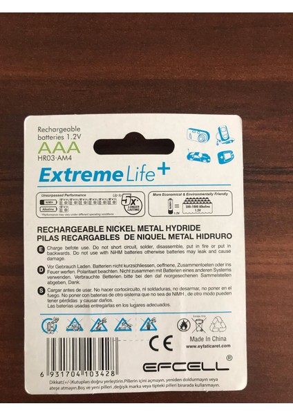 Enfago-Efcellşarjlı Pil Aaa Ince Kalem 700MAH (2 Adet) Ni-Mh HR-700AAA