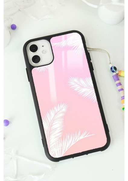 Apple iPhone 11 Beyaz Palmiye Tasarımlı Glossy Telefon Kılıfı fiyatları
