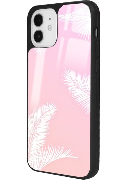 Apple iPhone 11 Beyaz Palmiye Tasarımlı Glossy Telefon Kılıfı fırsatları