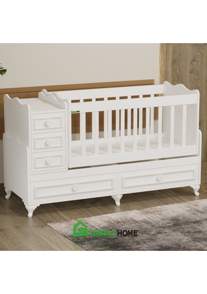 Öykü 5 Çekmeceli 60X120 Country Beşik ve Şifonyer Kombin fırsatları