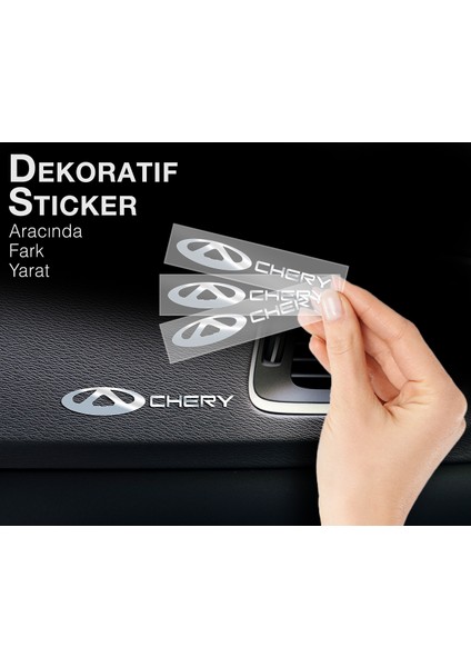 Chery Uyumlu Metal Sticker 5 Adet Oto Aksesuar Oto Sticker Çıkartma Araba fırsatları