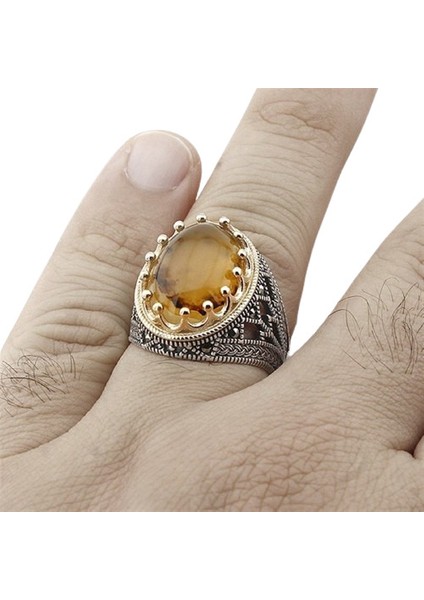 Erkek Yüzük Gümüş 925 Yemen Akik Taşlı fiyatları