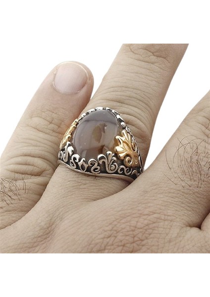 Erkek Yüzük Gümüş 925 Yemen Akik Taşlı fiyatları