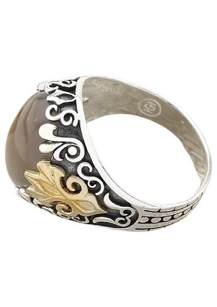 Erkek Yüzük Gümüş 925 Yemen Akik Taşlı modelleri