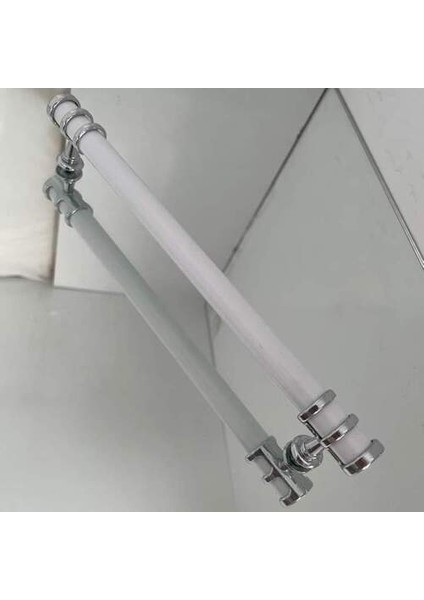 Sümbül Krom Beyaz Mobilya Dolap Çekmece Kulplar 224MM 12 Adet