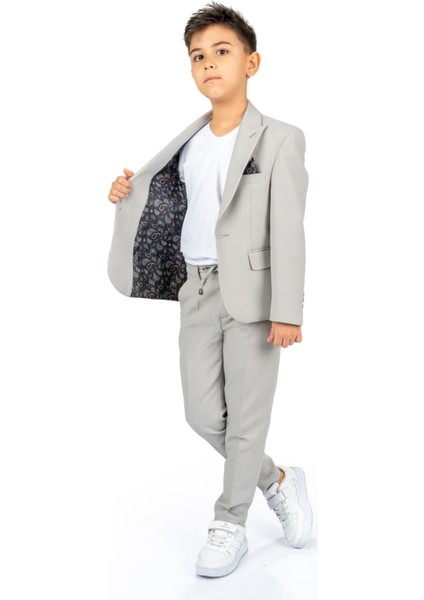 Gofre Erkek Çocuk Spor 3 Lü Ceketli takım - Gri fiyatları