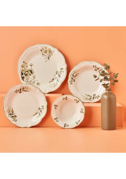 Bella Maison Julia Stoneware 48 Parça 12 Kişilik Yemek Takımı Yeşil