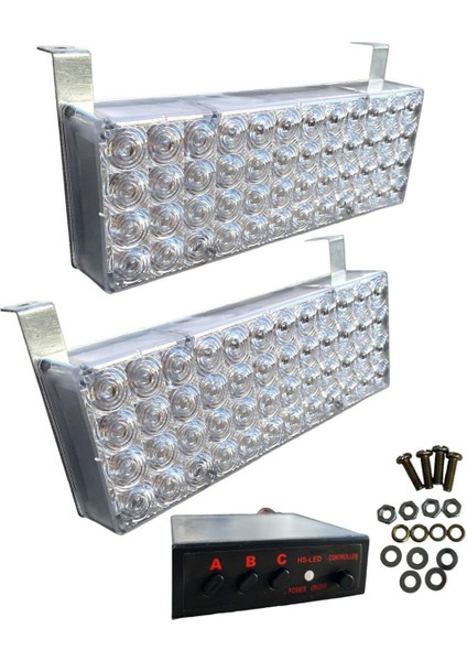 Butonlu Panjur Çakar 96 LED 3 Renk