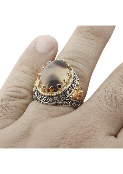 Erkek Yüzük Gümüş 925 Yemen Akik Taşlı fiyatları