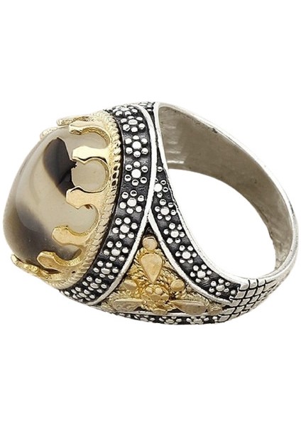 Erkek Yüzük Gümüş 925 Yemen Akik Taşlı modelleri