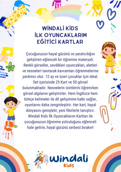 Ilk Oyuncaklarım Eğitici Kartlar Ilk 50 Oyuncak Kartları Zeka Hafıza Gelişim Kart Seti