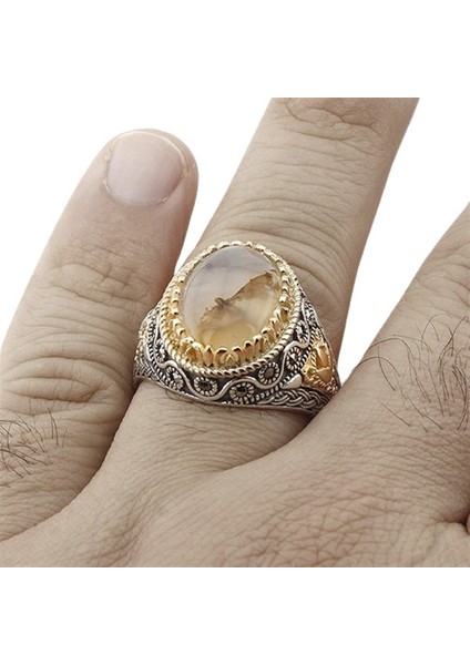 Erkek Yüzük Gümüş 925 Yemen Akik Taşlı fiyatları