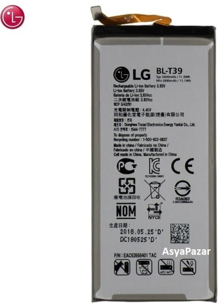 Axya Lg G7/g7 Plus BL-T39 Uyumlu  Batarya Pil