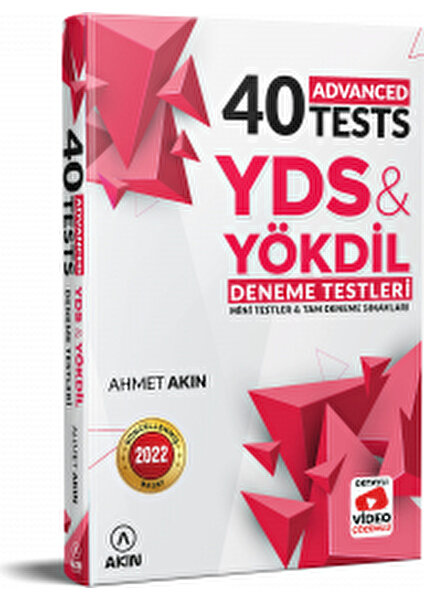 Akın Publishing 40 Advanced Tests YDS YÖKDİL Deneme Testleri 2023