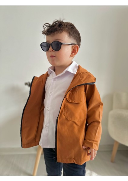 Trençkotlu Kapüşonlu 3'lü Erkek Çocuk Kotlu Takım - Tarçın fiyatları