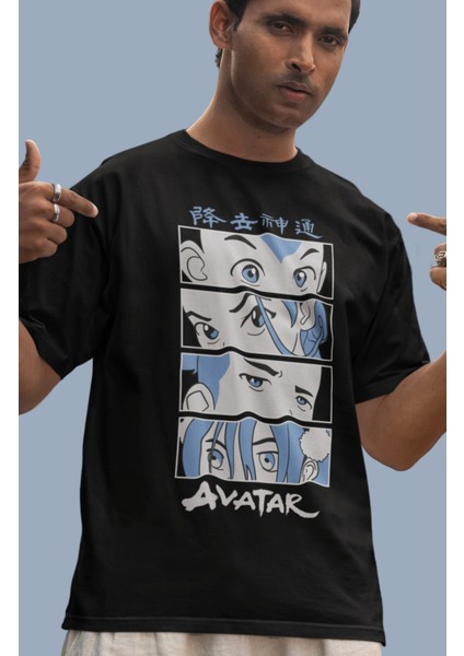Avatar Aang Katara Sokka Beifong Baskılı T-Shirt Unisex Avatar Dizi Karakterleri Baskılı T-Shirt