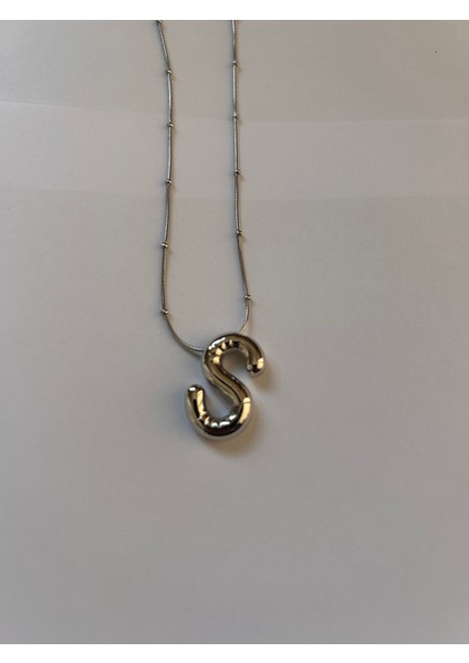 Kadın Çelik Balon S Harf Kolye