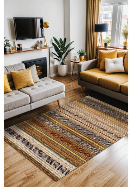 Cons Kadife Yıkanabilir Kaymaz Pamuk Tabanlı Kilim Salon Halısı fiyatları