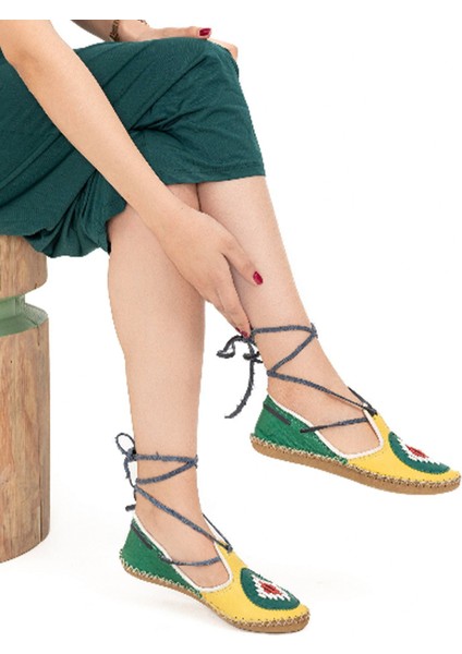 Bağcıklı Şıklık: Kadınlar Için El Yapımı Hakiki Deri Bağcıklı Yemeni Çarıklar fiyatları