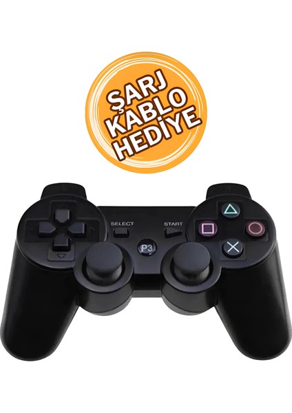 Ps3 Dualshock 3 Wireless Controller Oyun Kolu Joystick Ps3-Şarj Kablosu Hediye