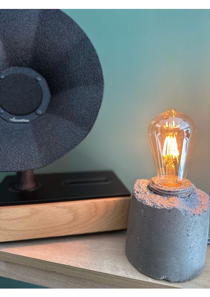 Silver Jwewel Masa Lambası Maks. 20 Watt Gümüş Beton Z1