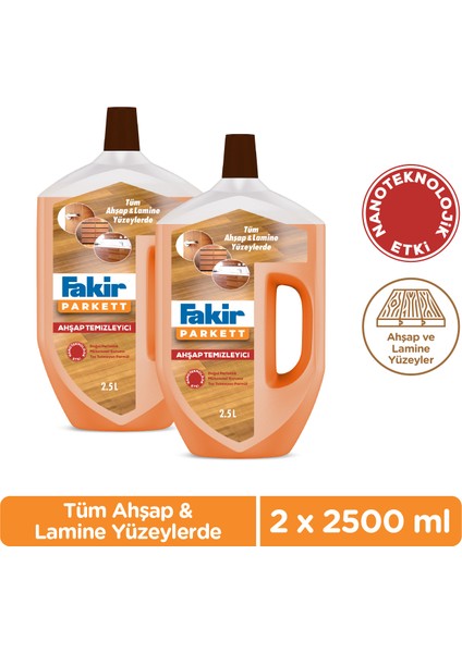 Parkett Nano Teknolojili Ahşap Temizleyici 2.5l x 2 Adet