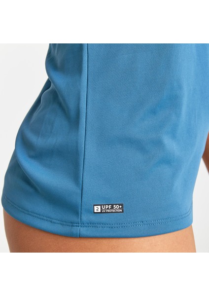 Olaian Kadın Standart Kalıp Kısa Kollu UV Korumalı Tişört - Mavi fırsatları