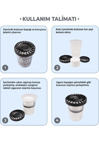 Nem Alıcılı ve Rutubet Giderici Aparat 200G, 4'lü Yedek Tablet indirimleri