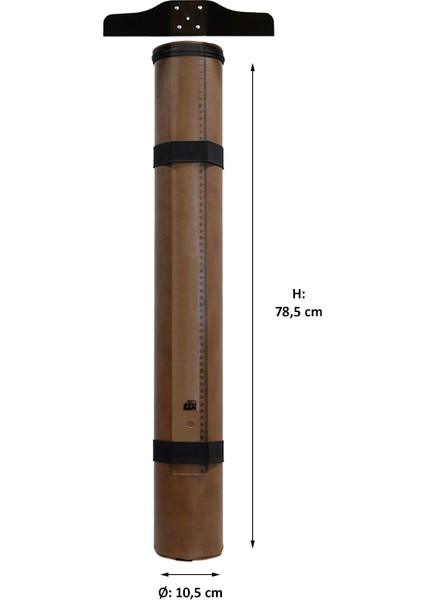 Suni Deri Proje Tüpü 10 5 cm Açık Kahve