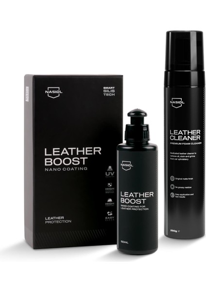 Leatherboost Deri Nano Kaplama ve Leathercleaner Deri Temizleme Set-Deri Bakımı-Avantajlı Set