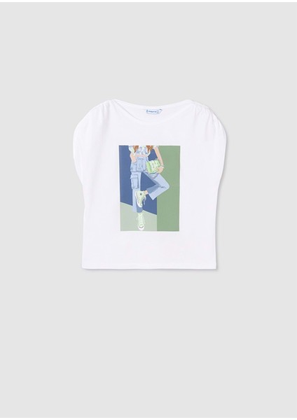 Erkek Çocuk Tshirt - Mayoral - Beyaz - 14 Yaş