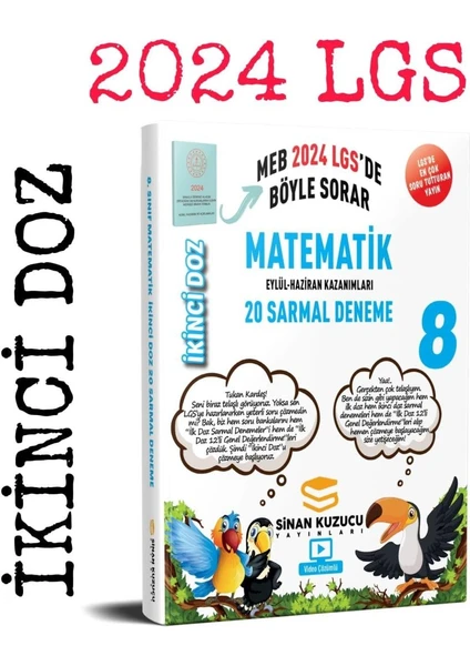 Sinan Kuzucu Yayınları 8. Sınıf Matematik Sarmal Branş Denemesi 2024