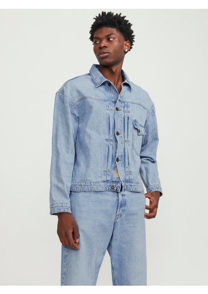 Erkek Rüzgara Dayanikli Denim Ceket - Brent 453