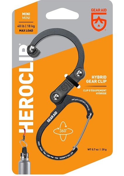 Gearaıd Tutucu Heroclıp, Mini Döner Kancalı Karabina Klips