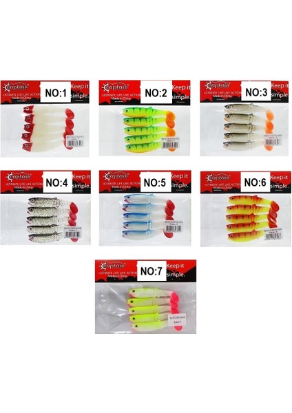 3569 Style Soft 8cm 5.5gr Silikon Yem 5'li Paket