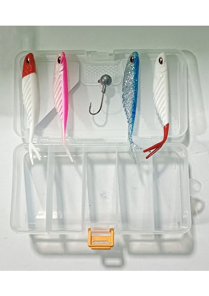 Plastik Kutulu Mix Grande Soft 12CM Silikon Balık Seti-2