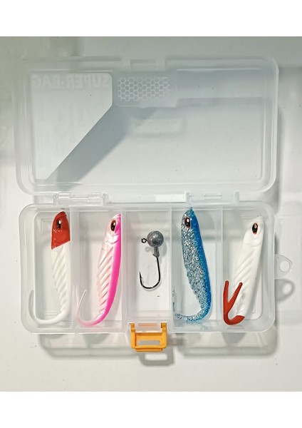 Plastik Kutulu Mix Grande Soft 12CM Silikon Balık Seti-2