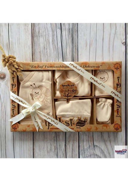 Tekno Trust Çocuk ve Bebek Ürünü Organik Bebek 8 Parça Hastane Çıkışı Unisex Sütlü Kahve Parça Mevcut Değil Pam