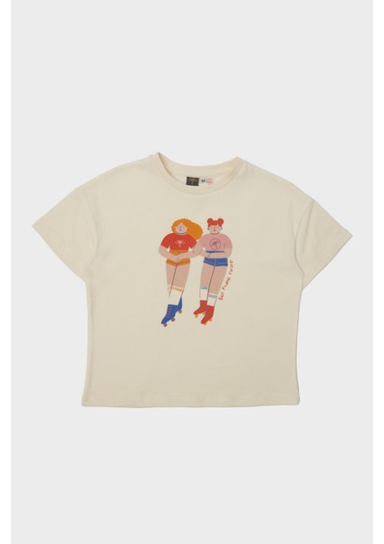 Bg Store Kız Çocuk Krem T-Shirt 23PFWTJ4509 indirimleri