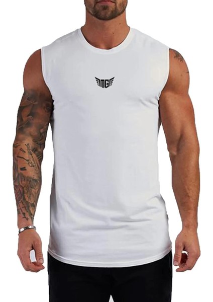Erkek Nem Emici Hızlı Kuruma Atletik Teknik Performans Sporcu Sıfır Kol T-Shirt Mg-Atlet