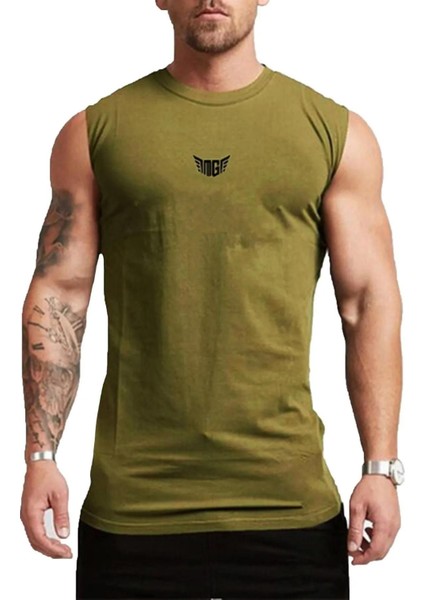 Erkek Nem Emici Hızlı Kuruma Atletik Teknik Performans Sporcu Sıfır Kol T-Shirt Mg-Atlet