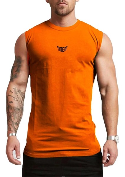 Erkek Nem Emici Hızlı Kuruma Atletik Teknik Performans Sporcu Sıfır Kol T-Shirt Mg-Atlet